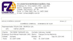 Formul�rio de Ocorr�ncia Comercial para ser enviado por e-mail