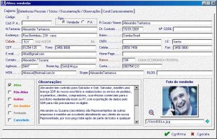 Interface do Sub Representante do Escrit�rio