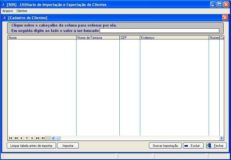 Assistente de Importao do Sistema SDR de Planilhas Excel